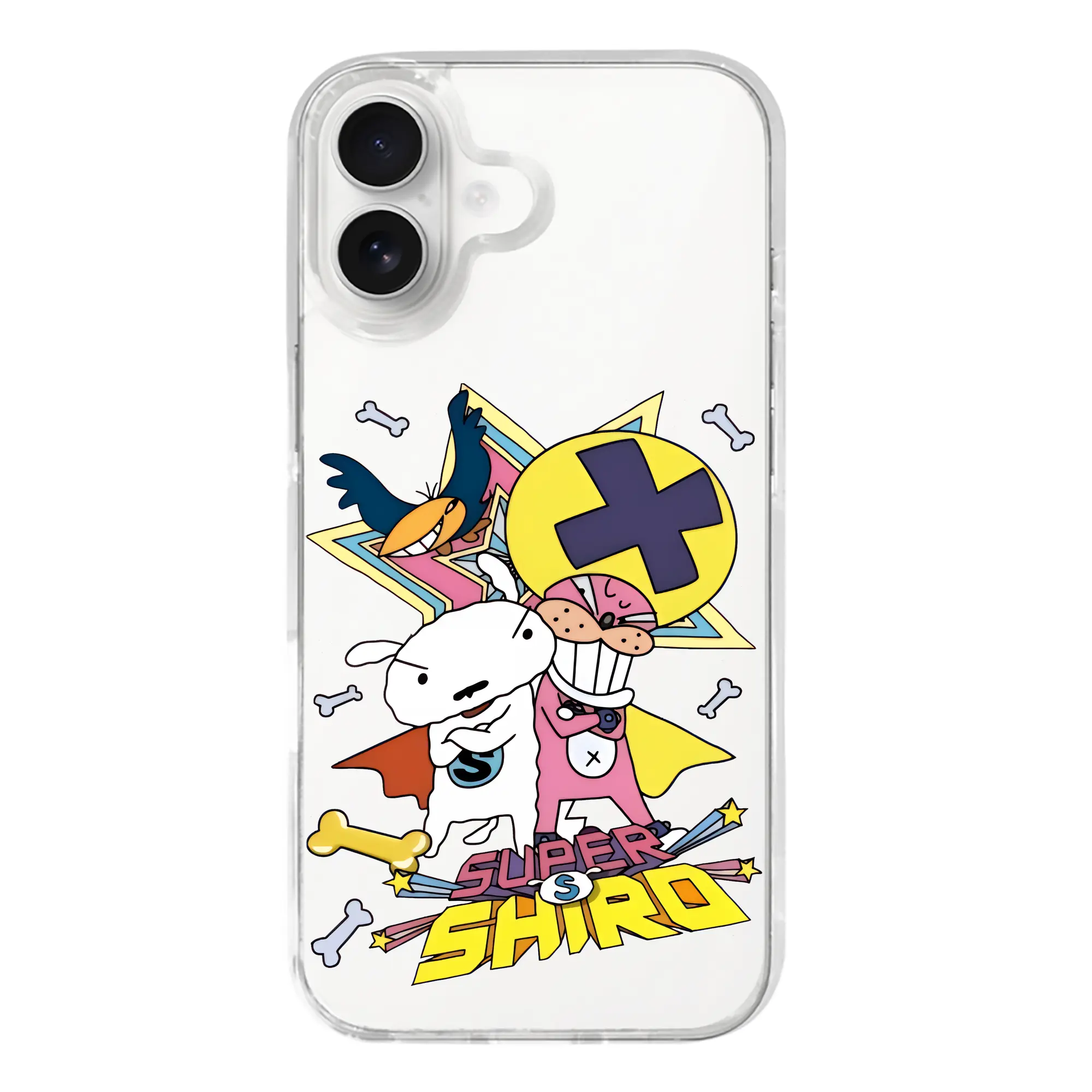 クレヨンしんちゃん グッズ シロ - iPhone 17シリーズ 透明スマホケース – 薄型・耐衝撃・精密フィット保護カバー